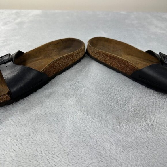 Birkenstock Madrid Black Leather Sandals Women’s Size 40 EU - Picture 3 of 12